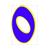 STICKER NUMMER -0- BLAUW-GEEL 13cm
