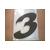 ST.NUMMER -3- BLACK-WHITE   13cm